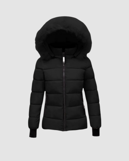 Doudoune Femme à Capuche avec Fausse Fourrure – Look Moderne et Chaleur Assurée
