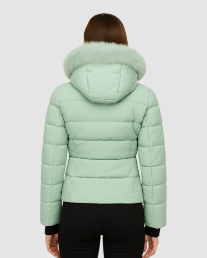 Doudoune Femme à Capuche avec Fausse Fourrure – Look Moderne et Chaleur Assurée