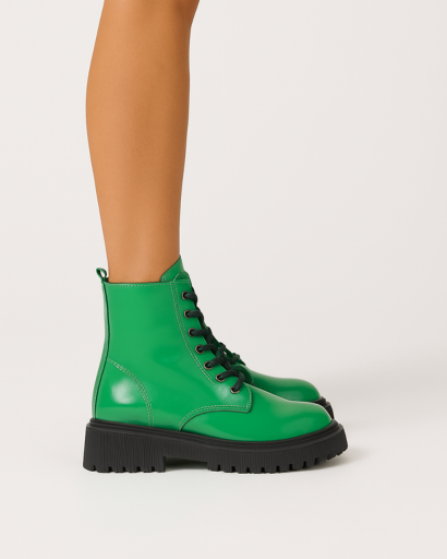 Bottes de Combat Vernies Femme – Style Tendance et Audacieux