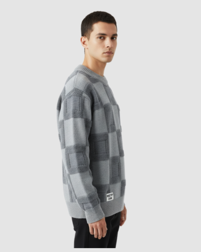 Pull oversize homme à motif géométrique – style streetwear tendance