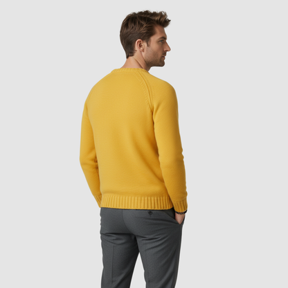 Pull Homme Classique à Col Rond – Maille Douce & Élégante