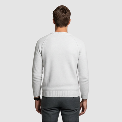 Pull Homme Classique à Col Rond – Maille Douce & Élégante