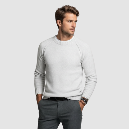 Pull Homme Classique à Col Rond – Maille Douce & Élégante