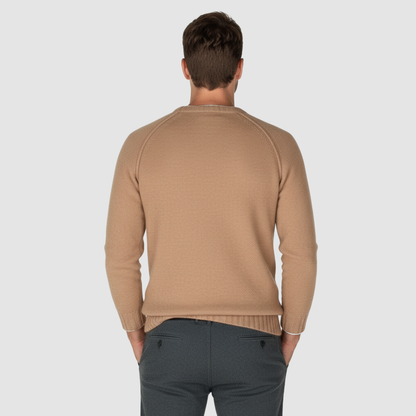 Pull Homme Classique à Col Rond – Maille Douce & Élégante