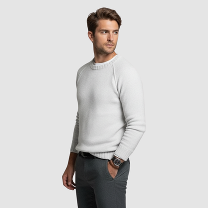 Pull Homme Classique à Col Rond – Maille Douce & Élégante