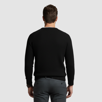 Pull Homme Classique à Col Rond – Maille Douce & Élégante