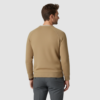 Pull Homme Classique à Col Rond – Maille Douce & Élégante