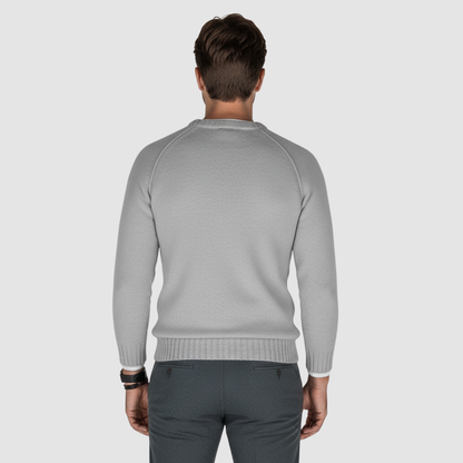 Pull Homme Classique à Col Rond – Maille Douce & Élégante