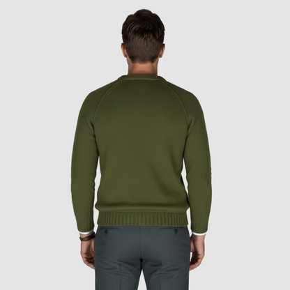 Pull Homme Classique à Col Rond – Maille Douce & Élégante