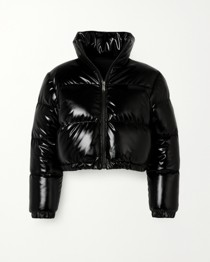 Blouson Matelassé Femme Brillant – Coupe Courte Moderne