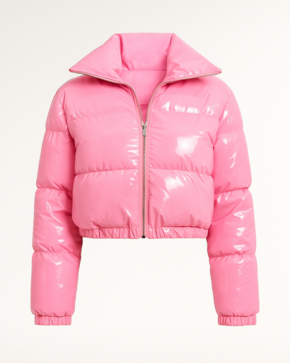 Blouson Matelassé Femme Brillant – Coupe Courte Moderne