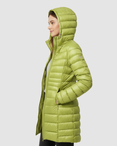 Doudoune Longue Femme Hiver avec Capuche – Manteau Matelassé Ultra Léger et Chaud