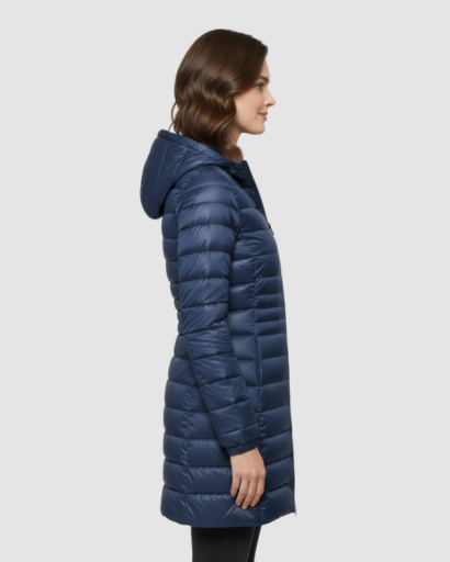 Doudoune Longue Femme Hiver avec Capuche – Manteau Matelassé Ultra Léger et Chaud
