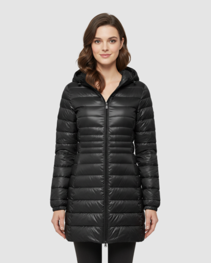 Doudoune Longue Femme Hiver avec Capuche – Manteau Matelassé Ultra Léger et Chaud