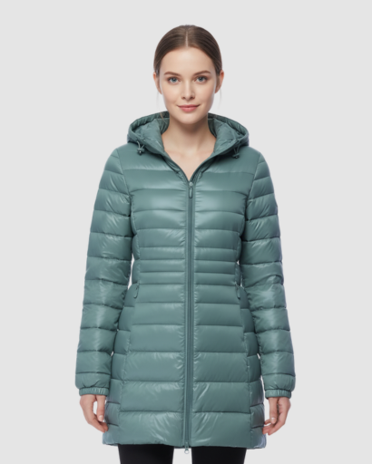 Doudoune Longue Femme Hiver avec Capuche – Manteau Matelassé Ultra Léger et Chaud