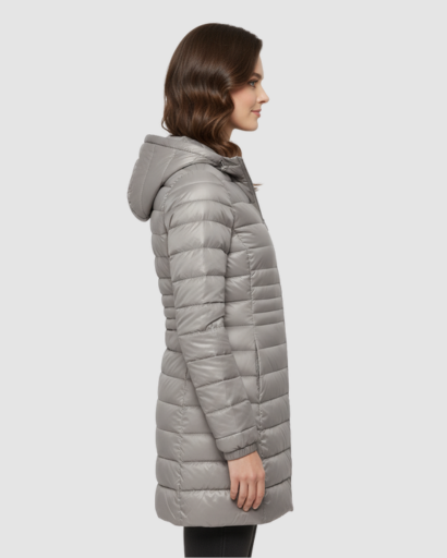 Doudoune Longue Femme Hiver avec Capuche – Manteau Matelassé Ultra Léger et Chaud