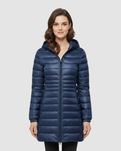 Doudoune Longue Femme Ultra-Légère & Chaude – Coupe Slim & Capuche