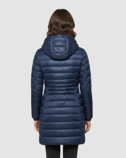 Doudoune Longue Femme Hiver avec Capuche – Manteau Matelassé Ultra Léger et Chaud