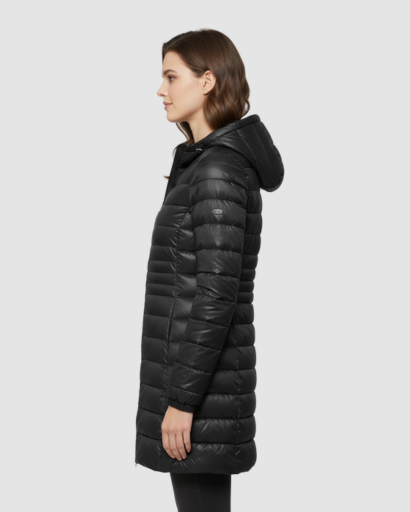 Doudoune Longue Femme Hiver avec Capuche – Manteau Matelassé Ultra Léger et Chaud