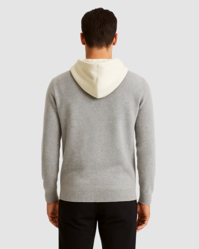 Pull Hoodie Homme en Cachemire – Luxe, Confort & Élégance Moderne