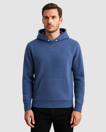 Pull Hoodie Homme en Cachemire – Luxe, Confort & Élégance Moderne