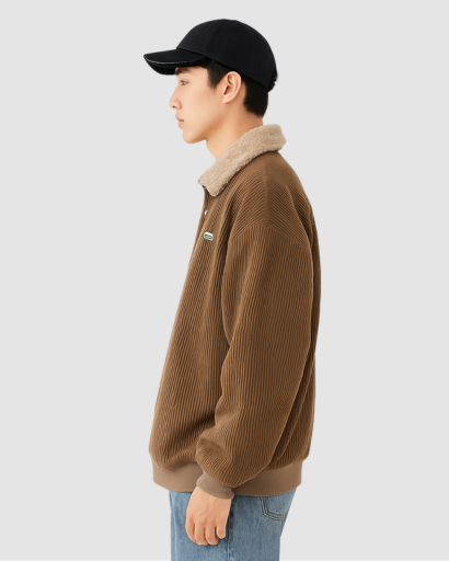 Sweat Homme à Col Doublé – Confort Thermique & Style Casual