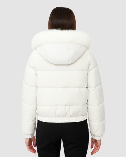 Doudoune Femme Luxe à Capuche – Col Fourrure Synthétique Premium