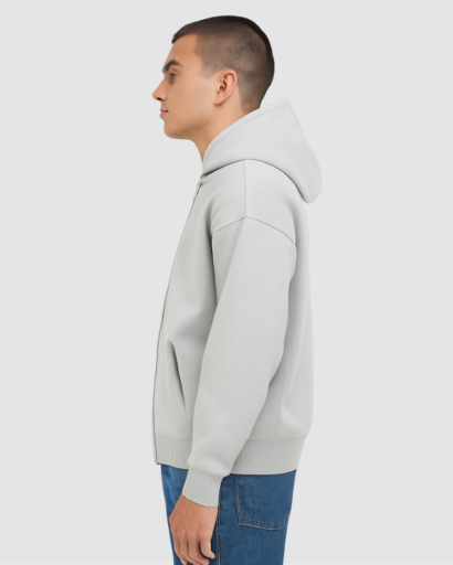 Sweat à Capuche Homme Oversize Zippé – Confort Doux & Style Moderne
