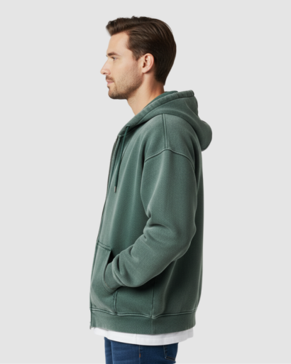 Sweat à Capuche Homme Oversize Zippé – Confort Doux & Style Moderne