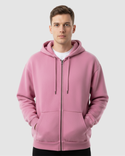 Sweat à Capuche Homme Oversize Zippé – Confort Doux & Style Moderne