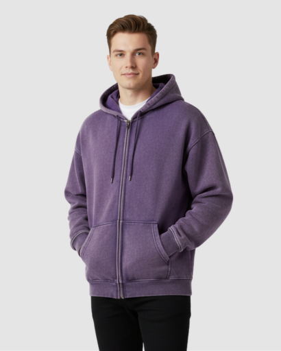 Sweat à Capuche Homme Oversize Zippé – Confort Doux & Style Moderne