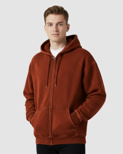 Sweat à Capuche Homme Oversize Zippé – Confort Doux & Style Moderne