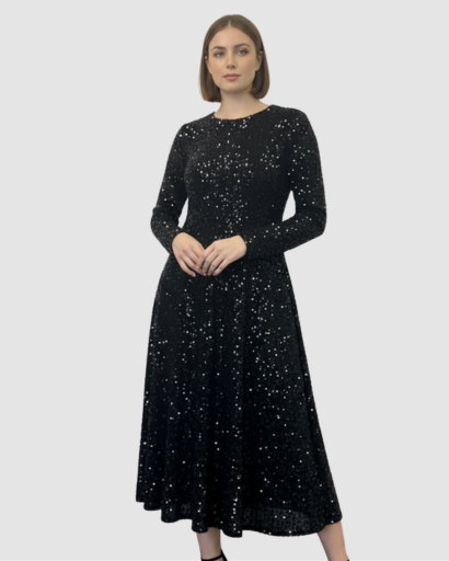 Robe Maxi Femme Séquins Coupe Élégante – Effet Brillant & Glamour | Soirée & Invitée Mariage