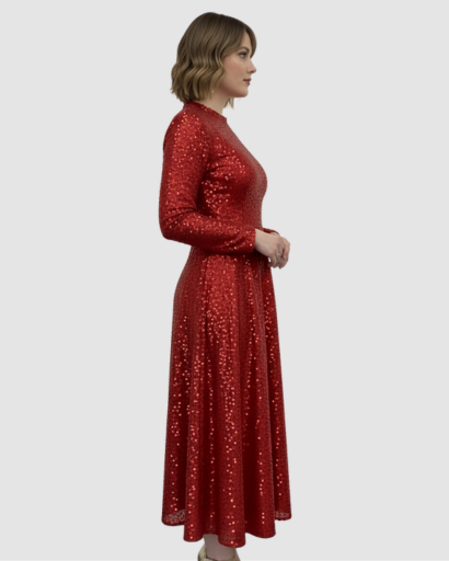 Robe Maxi Femme Séquins Coupe Élégante – Effet Brillant & Glamour | Soirée & Invitée Mariage