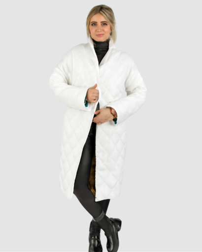 Manteau Long Femme Matelassé – Chaud, Élégant & Confort d’Hiver