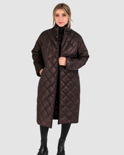 Manteau Long Femme Matelassé – Chaud, Élégant & Confort d’Hiver