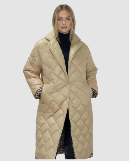 Manteau Long Femme Matelassé – Chaud, Élégant & Confort d’Hiver