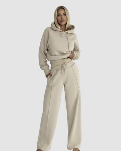 Ensemble Confort Femme 2 Pièces – Hoodie & Pantalon Large