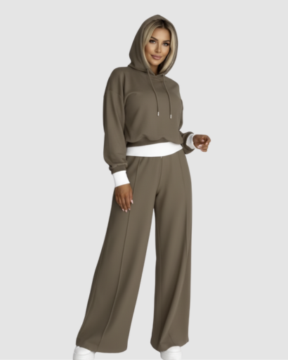Ensemble Confort Femme 2 Pièces – Hoodie & Pantalon Large