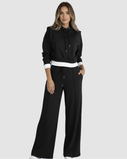 Ensemble Confort Femme 2 Pièces – Hoodie & Pantalon Large