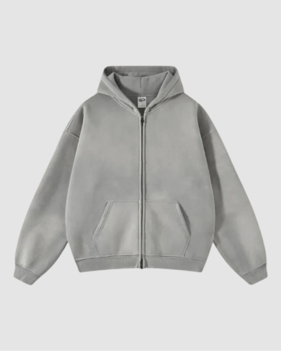 Sweat à Capuche Homme Oversize Zippé – Confort Doux & Style Moderne