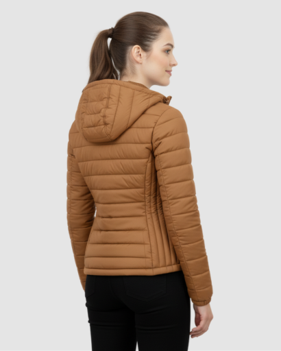 Veste Doudoune Femme Ultra-Légère avec Capuche – Coupe Ajustée & Isolation Chaude