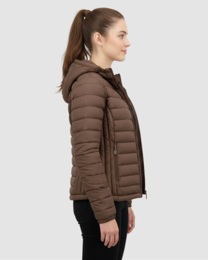 Veste Doudoune Femme Ultra-Légère avec Capuche – Coupe Ajustée & Isolation Chaude