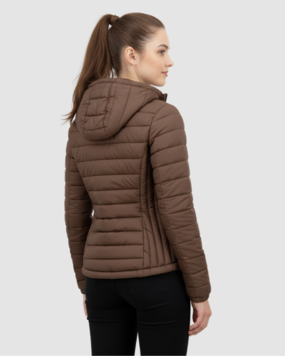 Veste Doudoune Femme Ultra-Légère avec Capuche – Coupe Ajustée & Isolation Chaude
