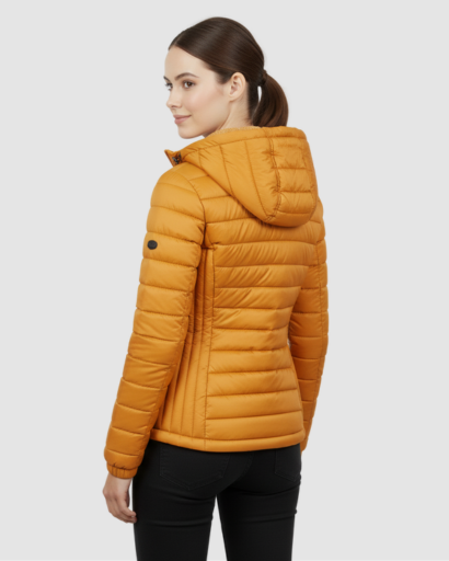 Veste Doudoune Femme Ultra-Légère avec Capuche – Coupe Ajustée & Isolation Chaude