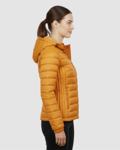 Veste Doudoune Femme Ultra-Légère avec Capuche – Coupe Ajustée & Isolation Chaude