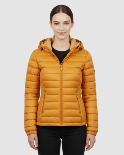 Veste Doudoune Femme Ultra-Légère avec Capuche – Coupe Ajustée & Isolation Chaude