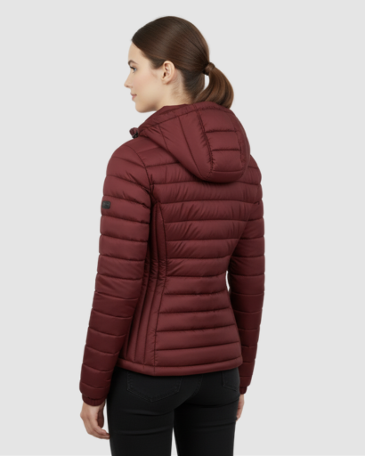 Veste Doudoune Femme Ultra-Légère avec Capuche – Coupe Ajustée & Isolation Chaude