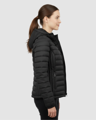 Veste Doudoune Femme Ultra-Légère avec Capuche – Coupe Ajustée & Isolation Chaude