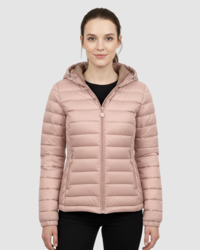 Veste Doudoune Femme Ultra-Légère avec Capuche – Coupe Ajustée & Isolation Chaude